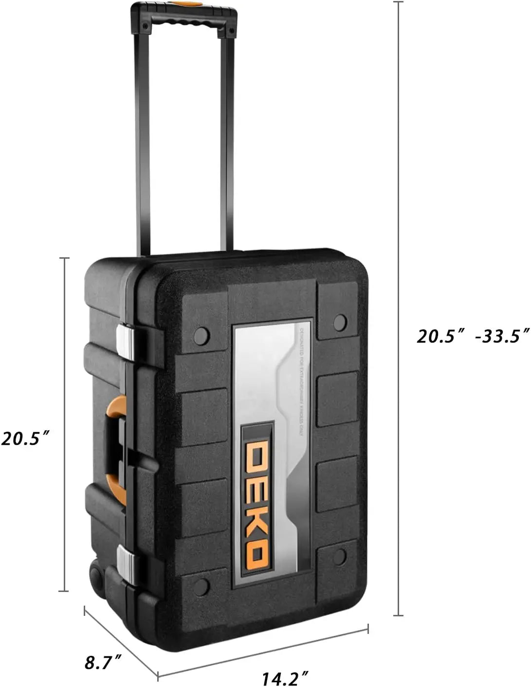 DEKODIY 258-Piece Tool Kit With Rolling Tool Box