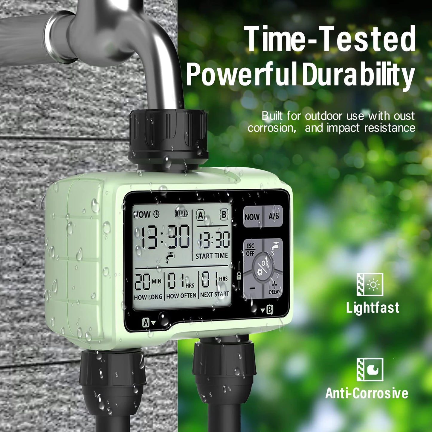 Eshico HCT-326 Dual Outlet Water Timer for Smart Irrigation