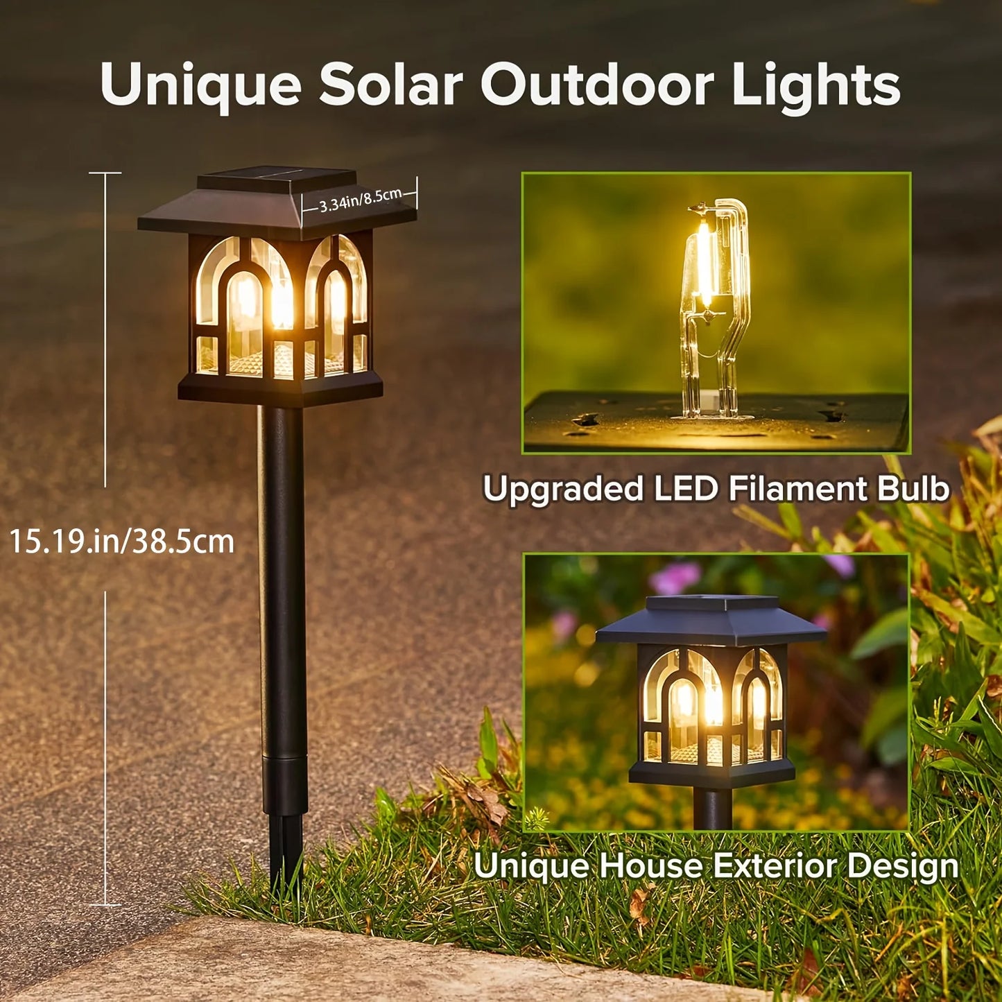 Solar Pathway Lights Outdoor 6/10 Pack Auto On Off