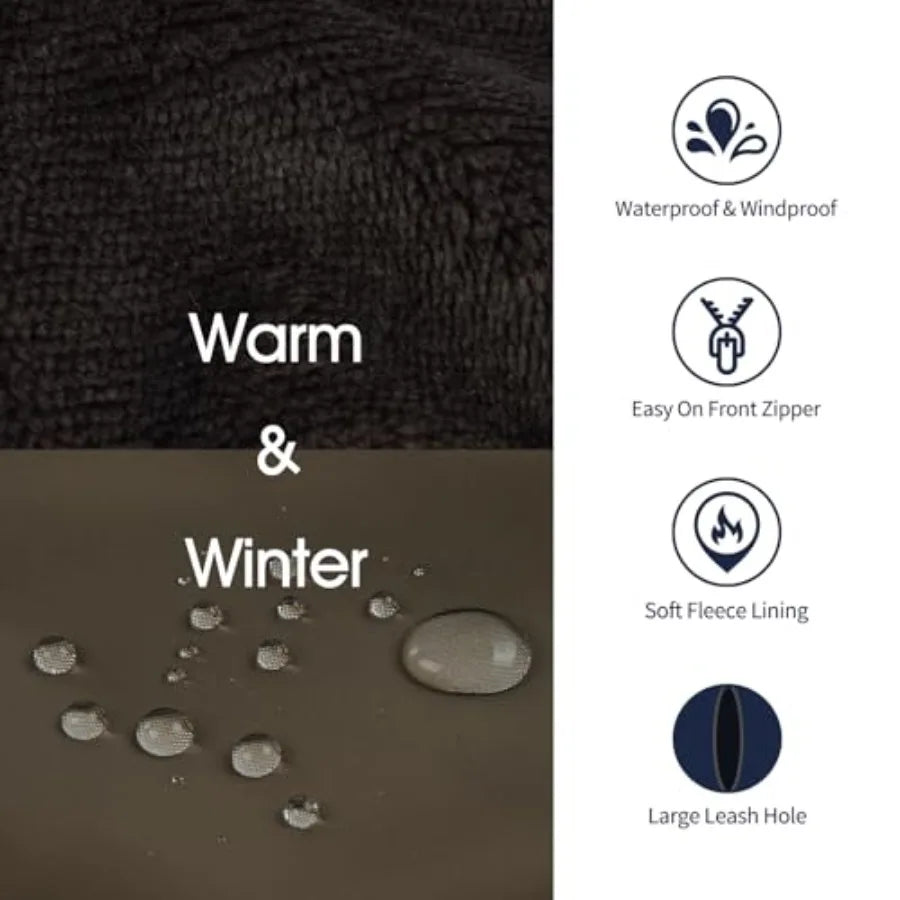 Dog Winter Coat Waterproof Fleece Jacket For Outdoor Adventures