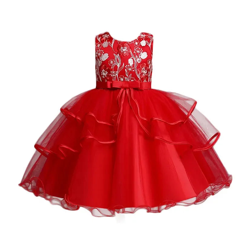 ElvesNest Flower Girl Dress Lace Sleeveless Party Dress