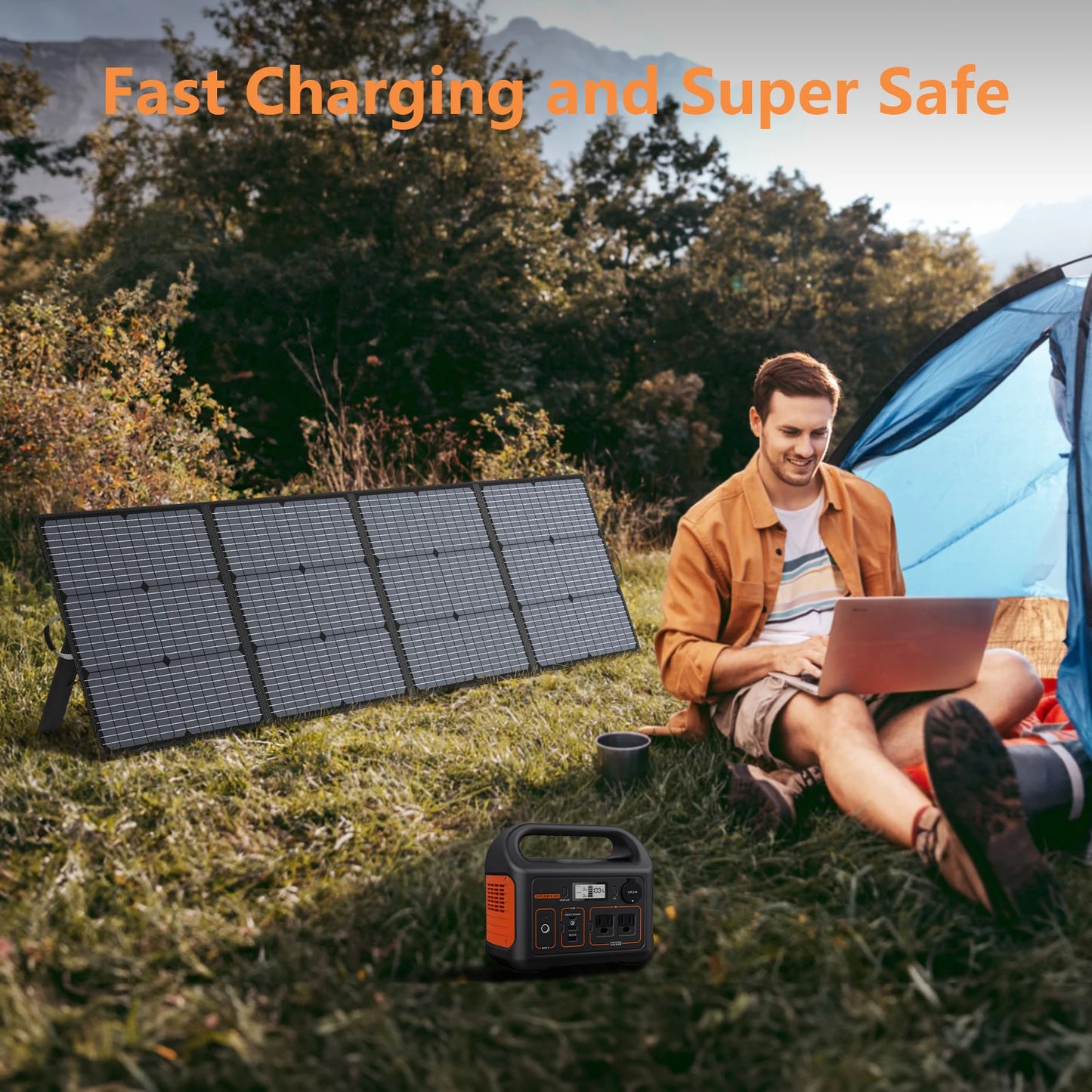 MHPOWOS 220W Foldable Solar Panel Kit For Jackery Bluetti EcoFlow Power Stations