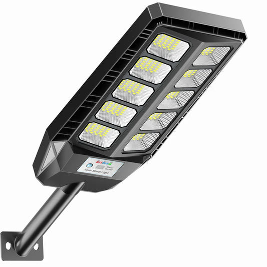 2 Pack Solar IP66 Waterproof 4000W LED Flood Light Remote