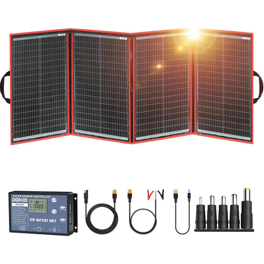 Portable 200W Foldable Solar Panel Kit With Controller And USB