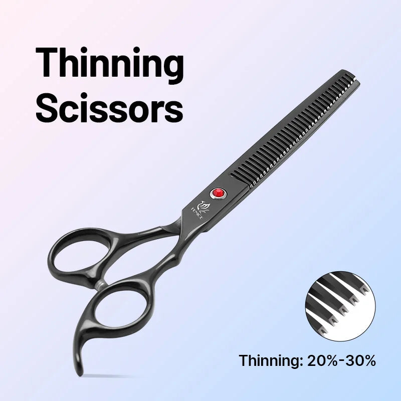 Fenice Rainbow Black Dog Grooming Scissors Shears Set