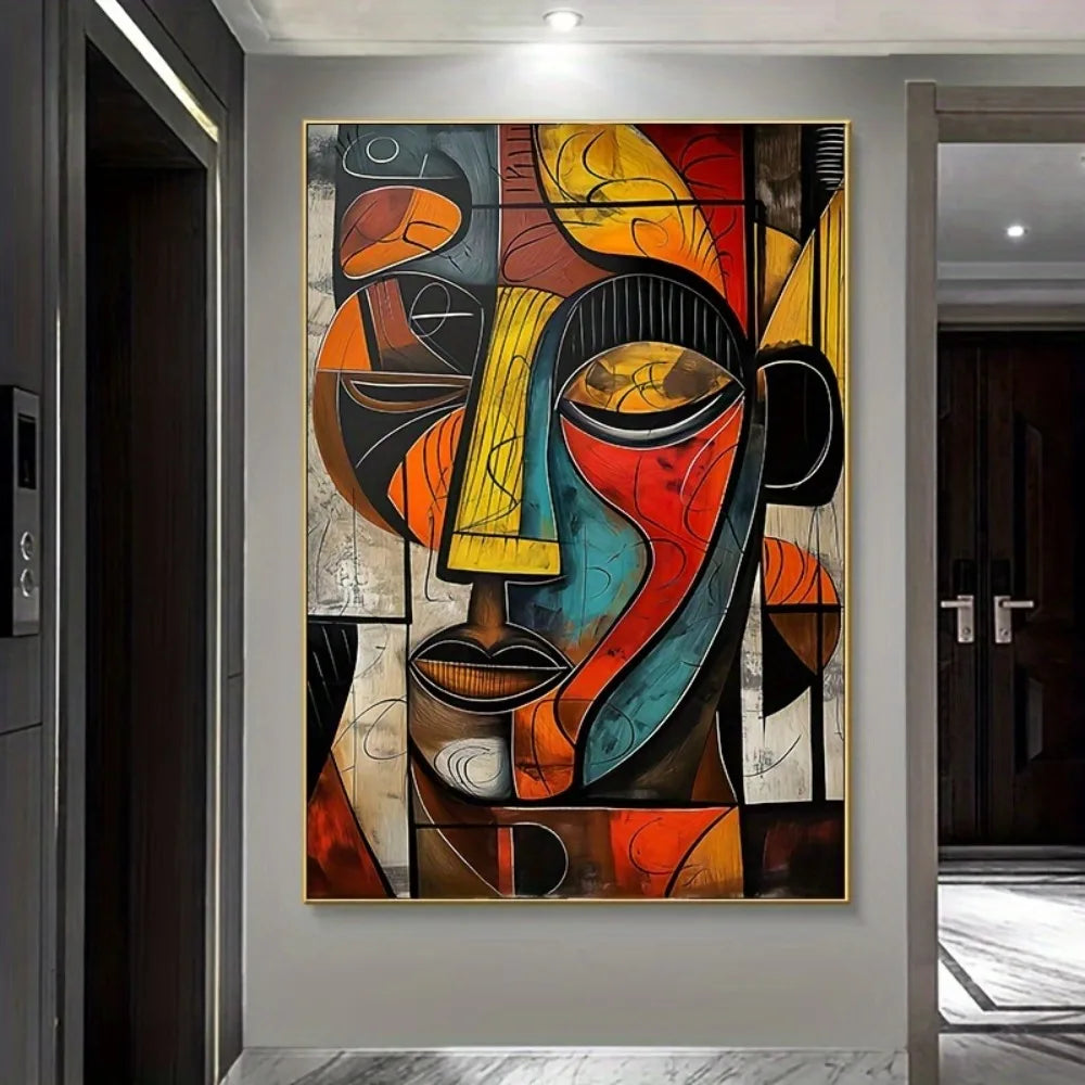 Abstract African Art Canvas Print Frameless Wall Art