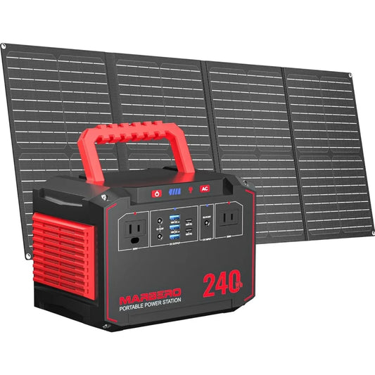Portable Solar Generator 240Wh 300W Power Station With 60W Panel