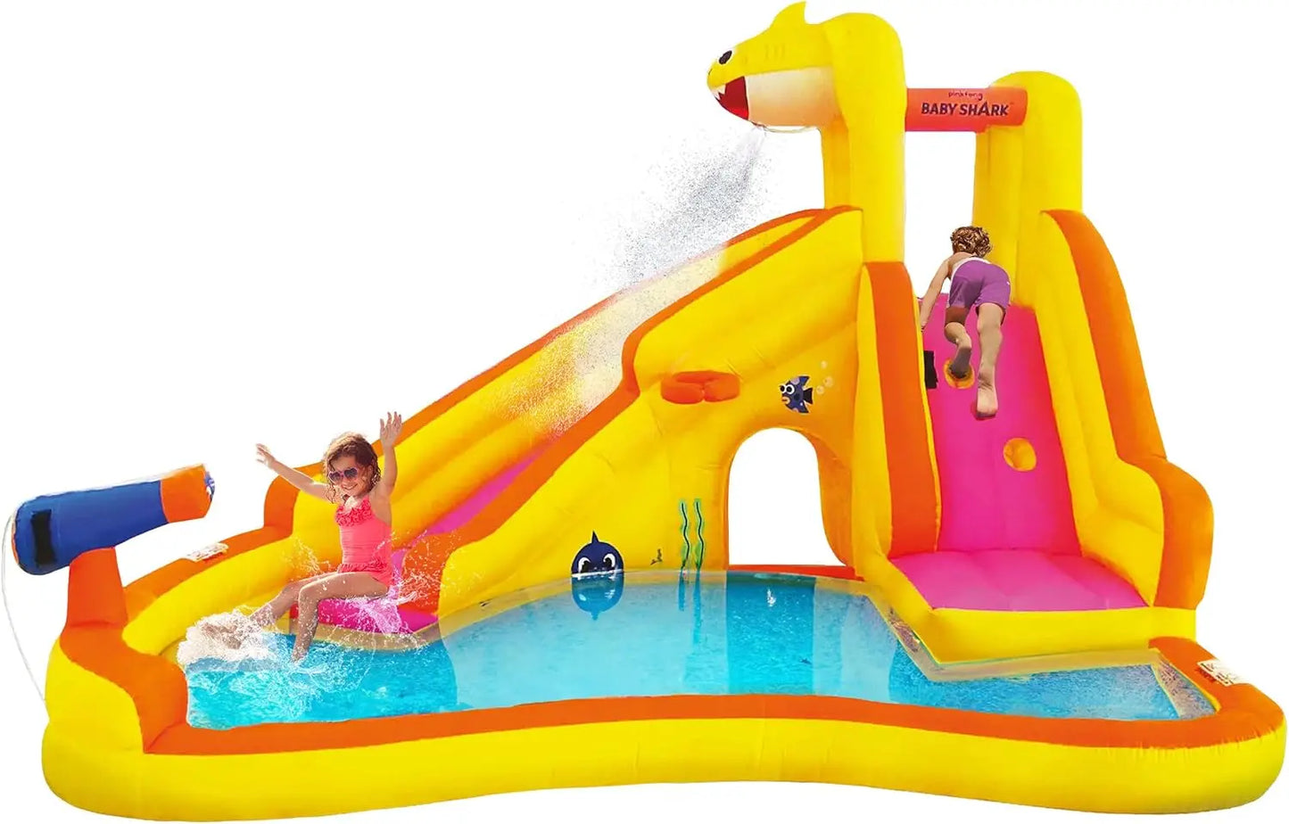 Inflatable Kids Water Slide With Pool Sprayer And Blower