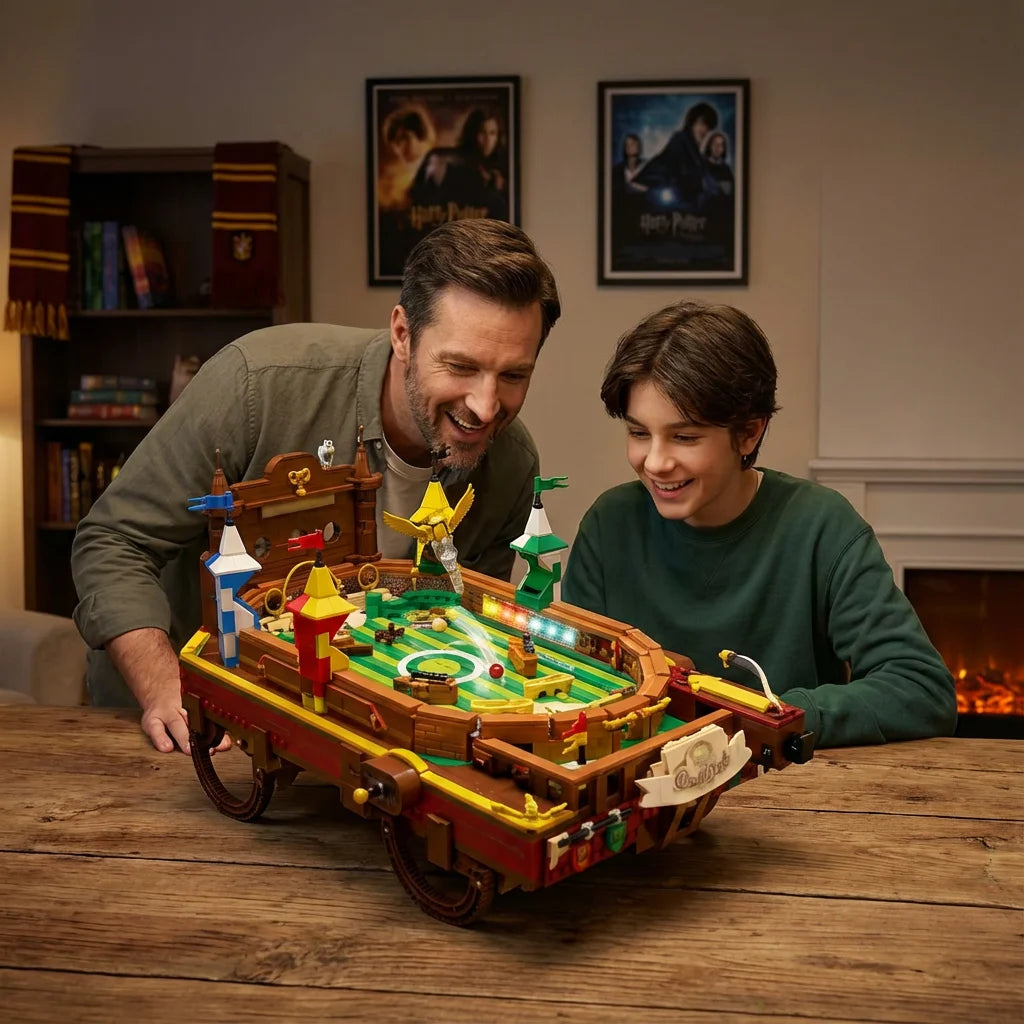 Barweer Pinball Machine Building Blocks With Motor Toy Gift