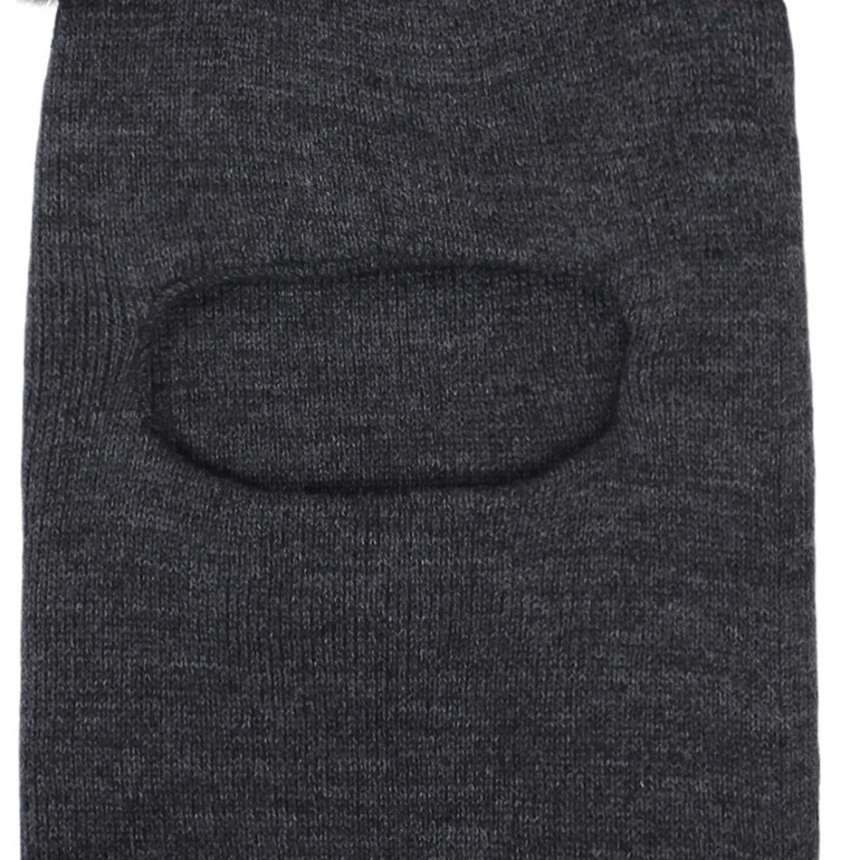 Kids Double Ball Ear Protection Knit Balaclava Hat