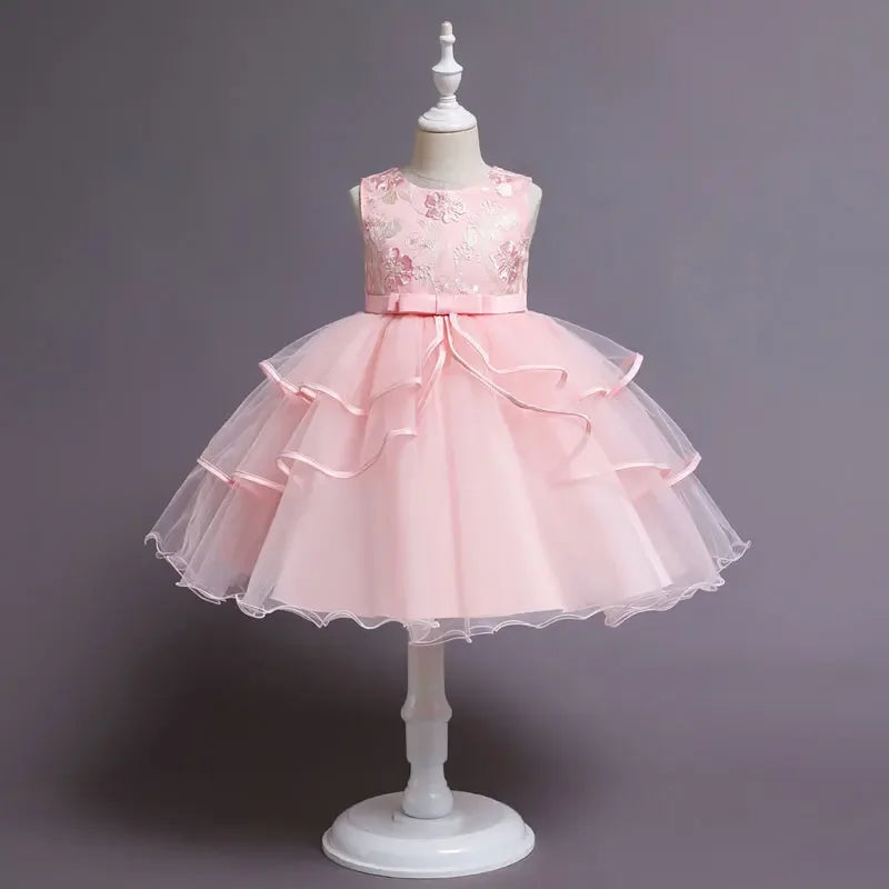 ElvesNest Flower Girl Dress Lace Sleeveless Party Dress