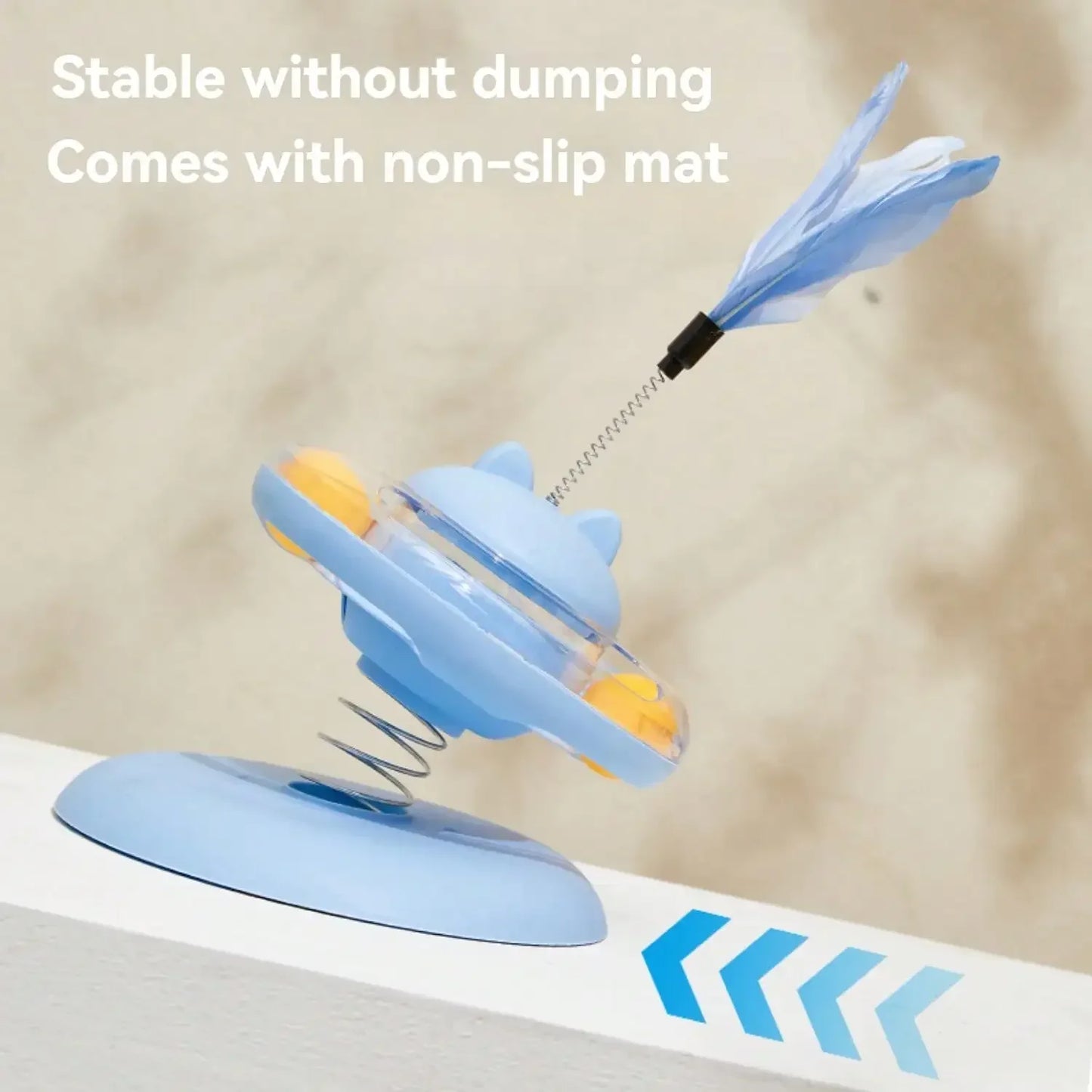 Indoor Cat Interactive Toy 360 Degree Rotating Feeder
